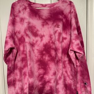 Champion Women's Pink Tie-Dye Sweatshirt 2X NWT